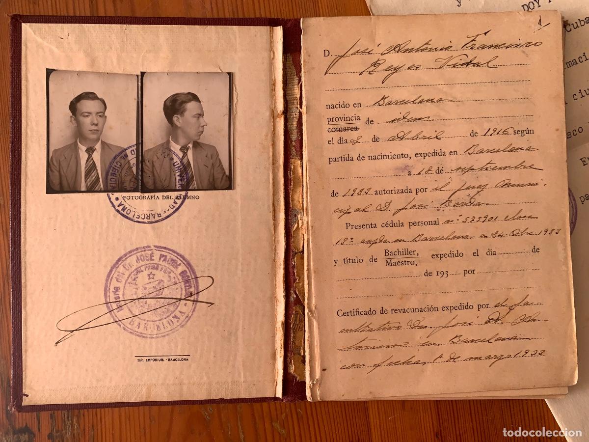 Documentos antiguos: Documento del a&ntilde;o 1934 y cartilla escolar de Universidad - Foto 3
