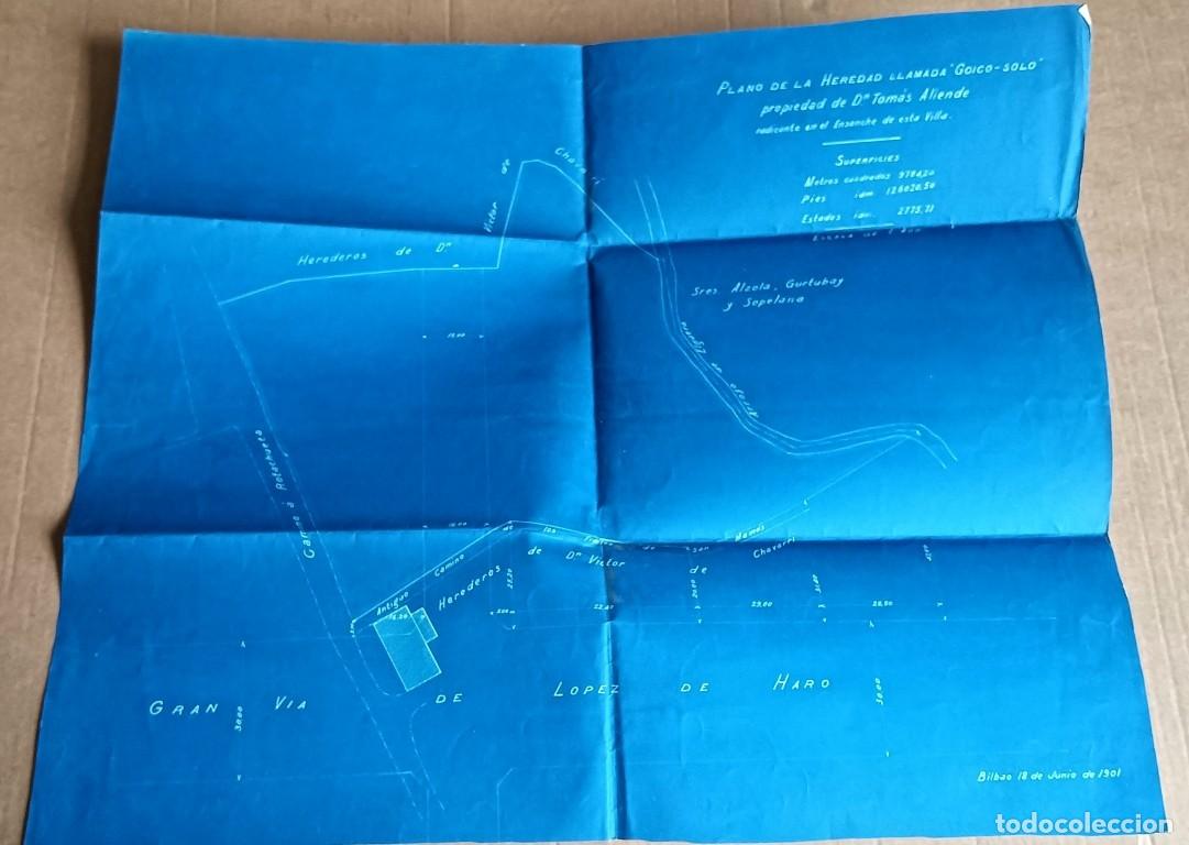 Documentos antiguos: Lote planos y documentos BILBAO Tomas Ayende &ndash; Calle Iparaguirre planos 1901 - 1932