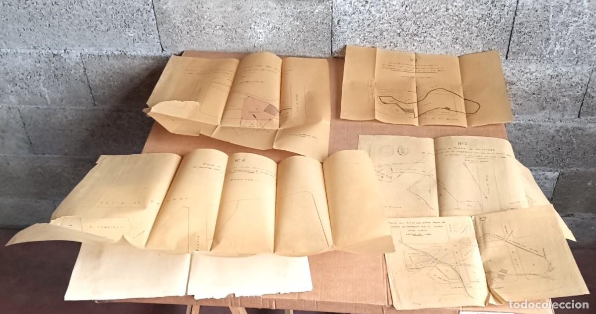 Documentos antiguos: lote qu&eacute; planos y documentaci&oacute;n ensanche Bilbao Plano heredad llamada Juncal - Tom&aacute;s Allende 1901