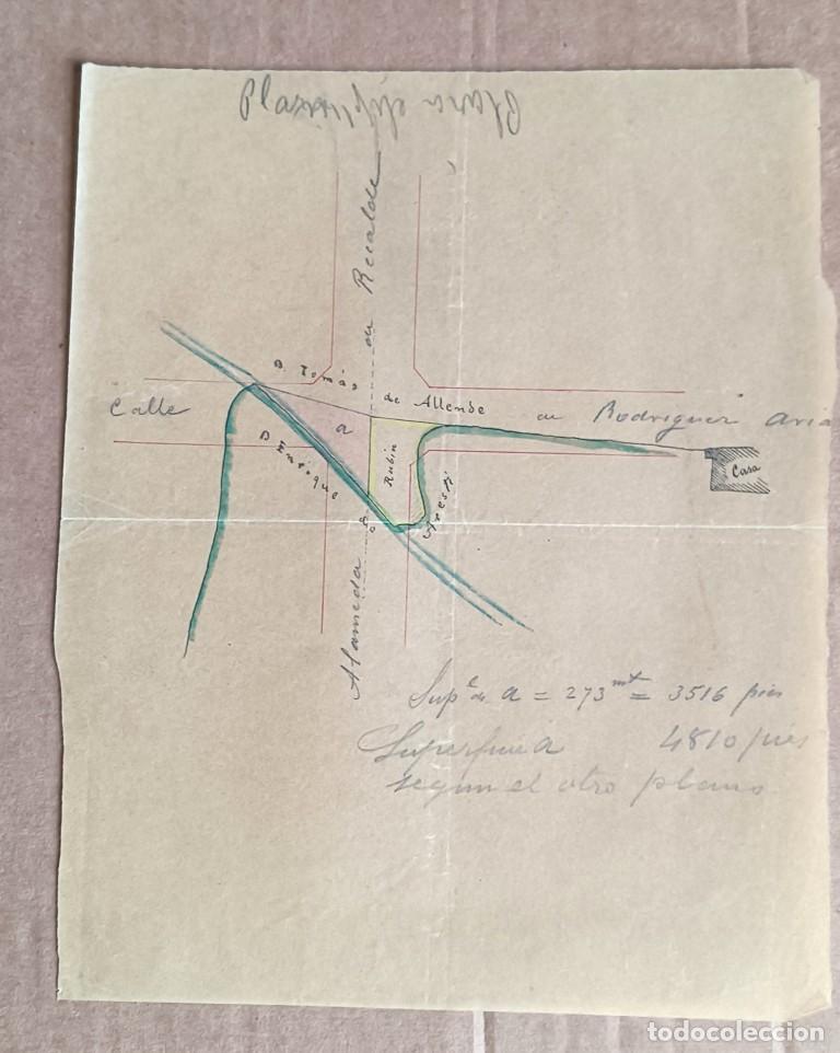 Documentos antiguos: Plano terrenos de Olaveaga - Bilbao