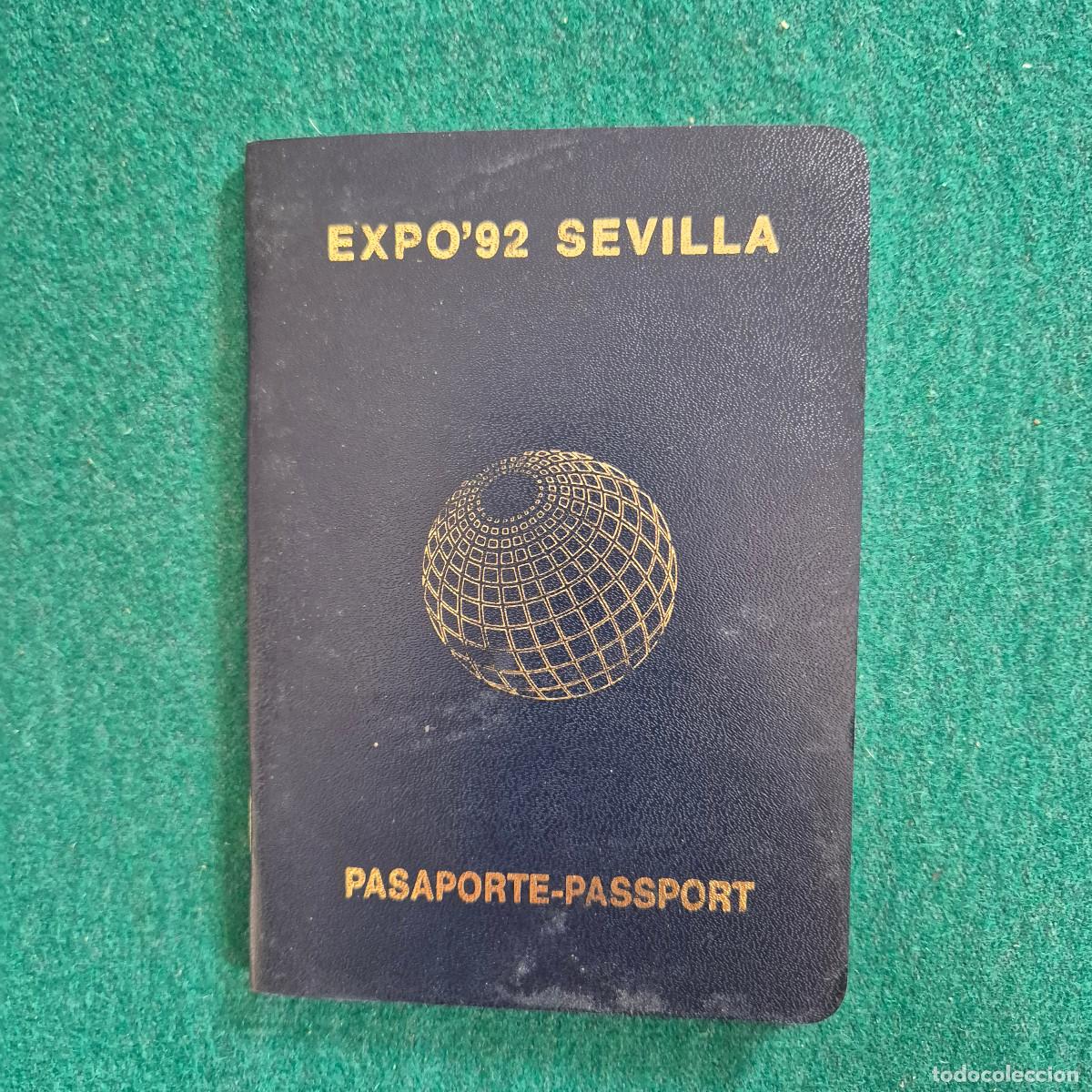 Documenti antichi: Pasaporte EXPO 92 SEVILLA con muchos sellos