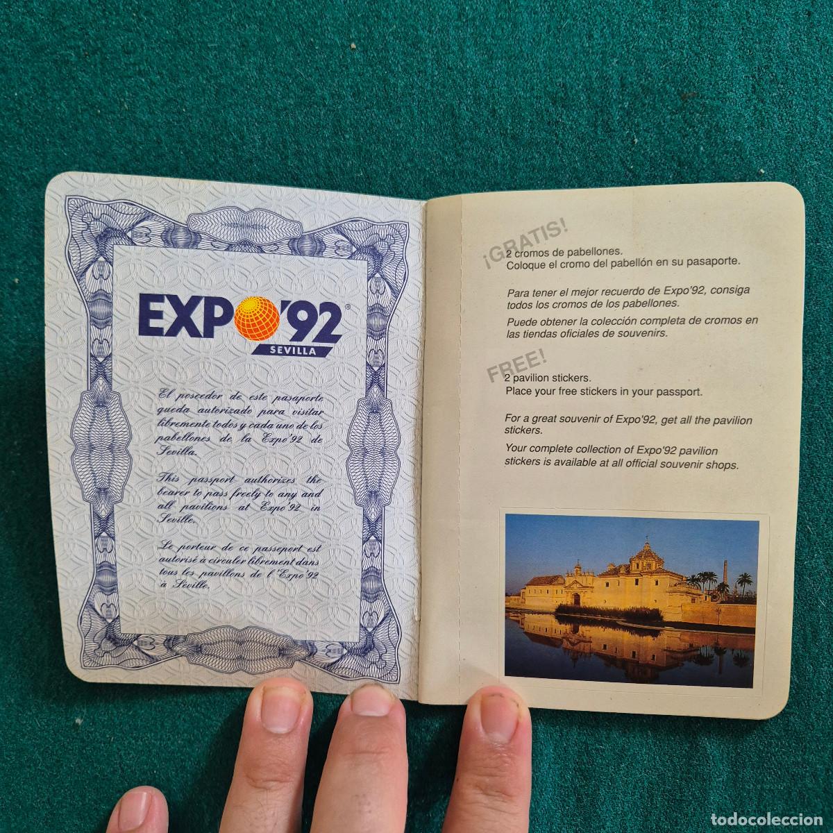 Documentos antiguos: Pasaporte EXPO 92 SEVILLA con muchos sellos - Foto 2