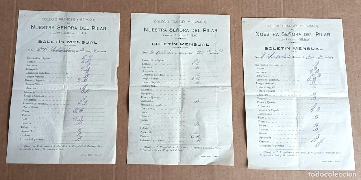 Documentos antiguos: 3 bolet&iacute;n mensual +/- 1910 - 30 colegio franc&eacute;s y espa&ntilde;ol de nuestra se&ntilde;ora del Pilar &ndash; Bilbao