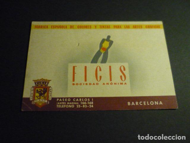 Documents Anciens: BARCELONA FABRICA ESPA&Ntilde;OLA DE COLORES Y TINTAS PARA LAS ARTES GRAFICAS TARJETA PUBLICITARIA
