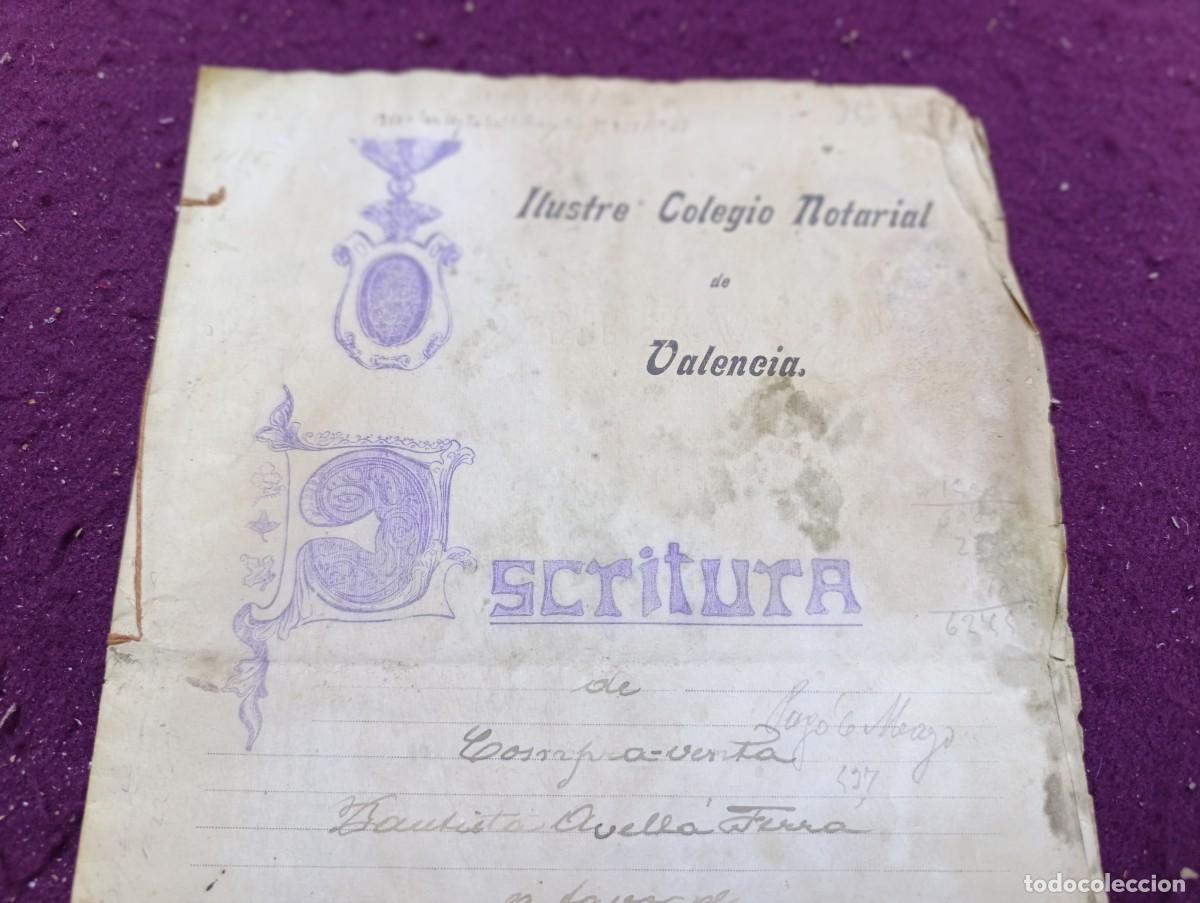 Documentos antiguos: AD21, Antiguo Documento, Valencia, 1914, Escritura de Compraventa - Foto 2