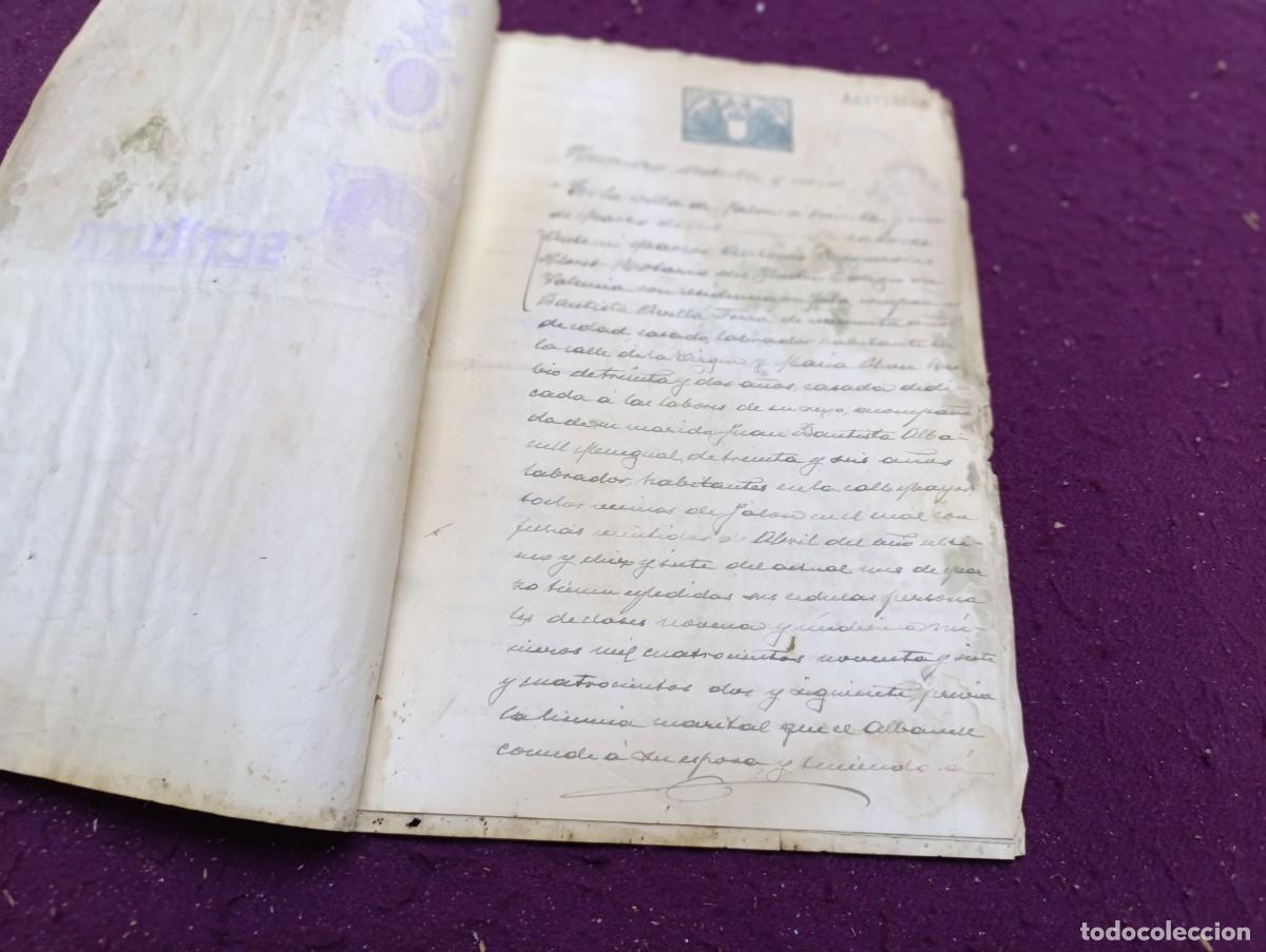 Documentos antiguos: AD21, Antiguo Documento, Valencia, 1914, Escritura de Compraventa - Foto 4
