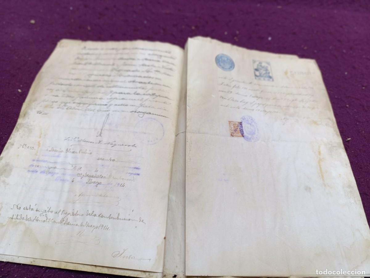 Documentos antiguos: AD21, Antiguo Documento, Valencia, 1914, Escritura de Compraventa - Foto 6