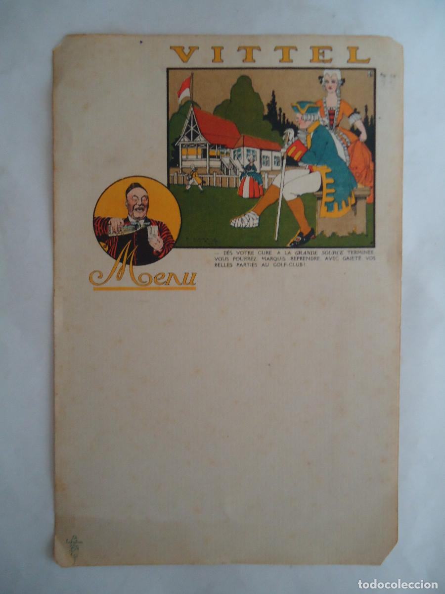 Documentos antiguos: CARTA MENU DE FRANCIA VITTEL. ANTIGUO. PP -13