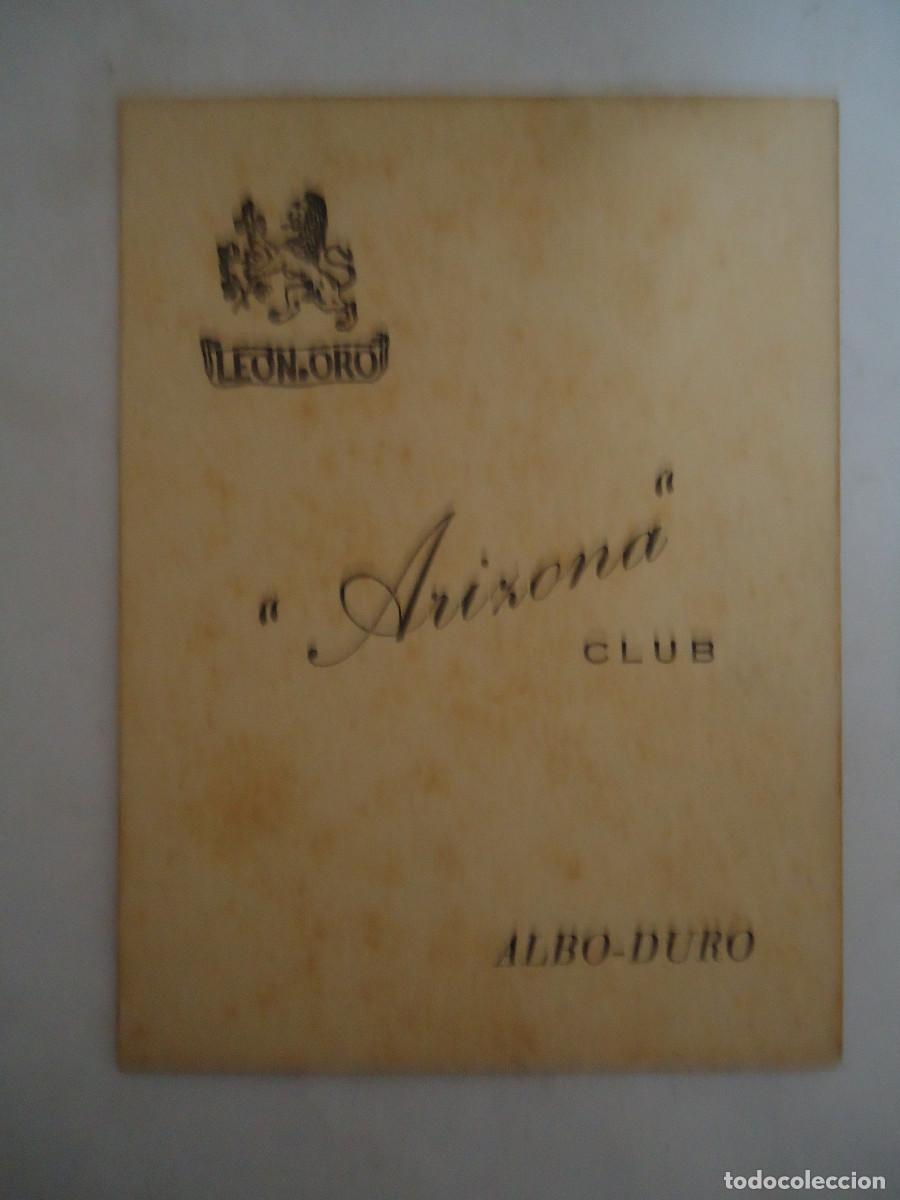 Documentos antiguos: MENU DE BODA EN EL CLUB ARIXONA. BILBAO 1953. PP -13