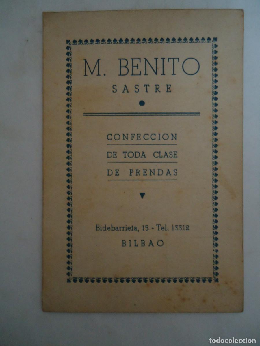 Documentos antiguos: CARTILLA CON VALES DE SASTRERIA BENITO DE BILBAO. A&Ntilde;O 1950. PP -13