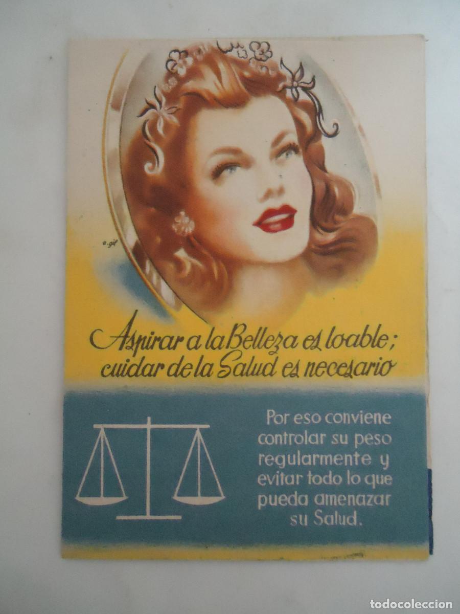 Documentos antiguos: CARTILLA DE PESO DE BAYER CON CALENDARIO DEL A&Ntilde;O 1946. PP -13