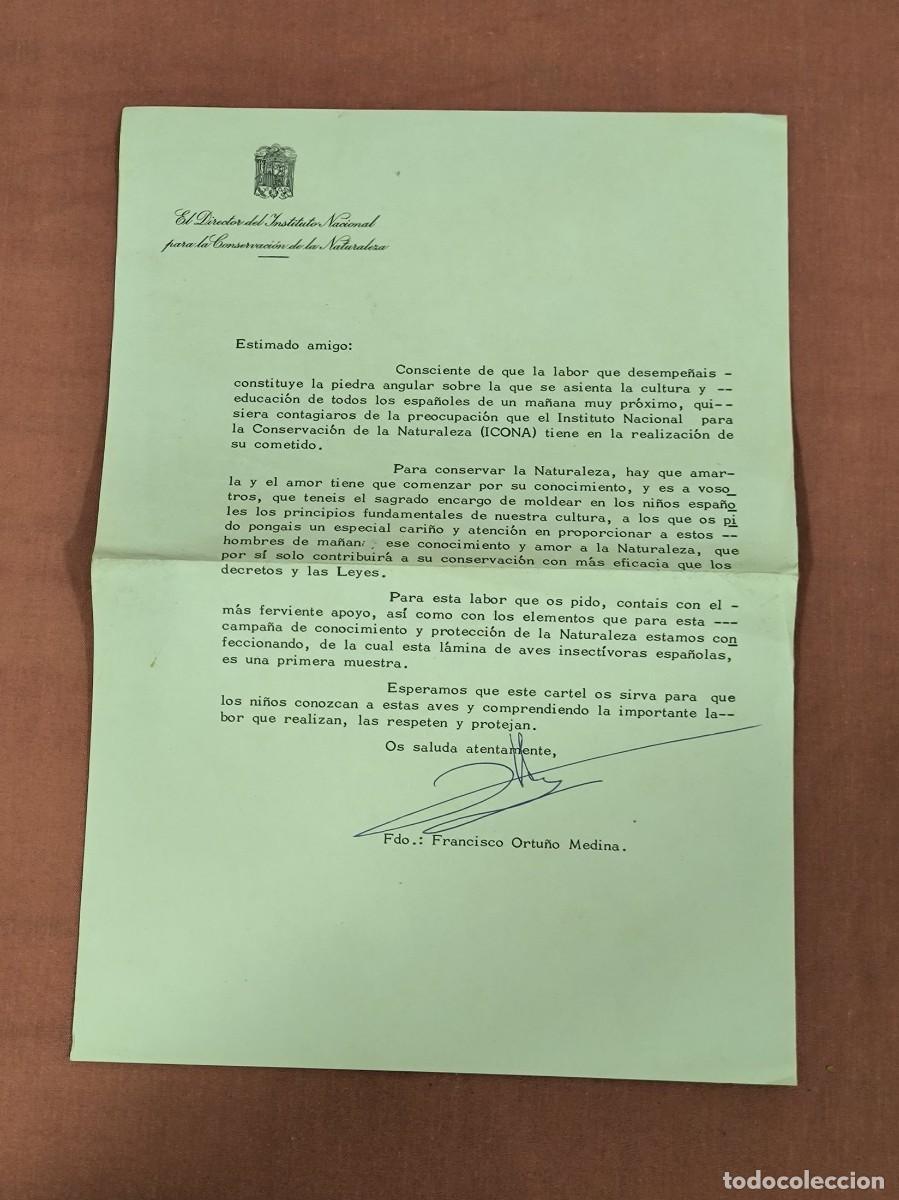 Old Documents: Carta Circular ICONA Conservaci&oacute;n de la Naturaleza &ndash; Francisco Ortu&ntilde;o Vintage