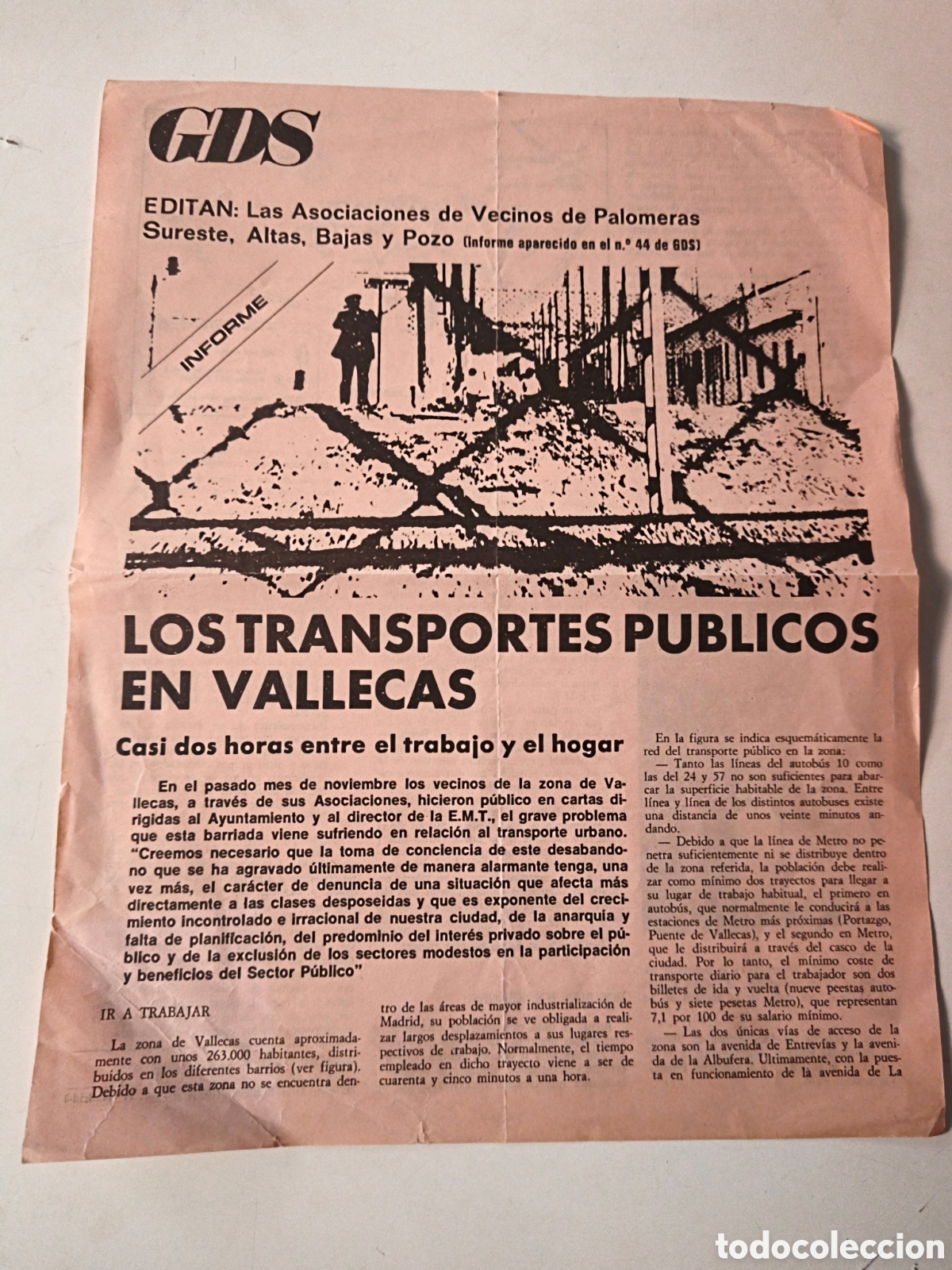 Documents Anciens: Documento Pol&iacute;tico: GDS. Los transportes p&uacute;blicos en Vallecas