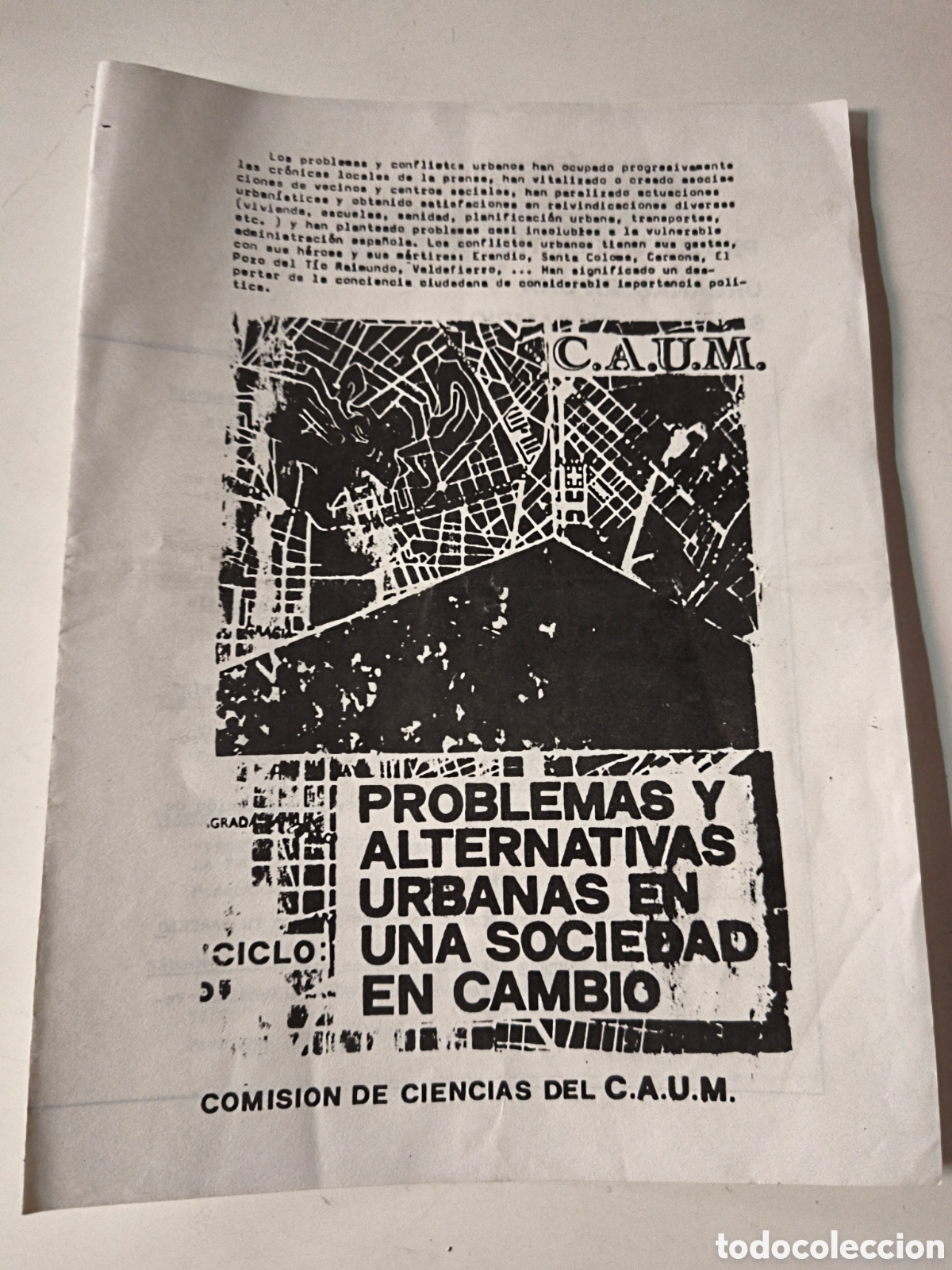 Documenti antichi: Documento CAUM: problema y alternativas urbanas en una sociedad en cambio