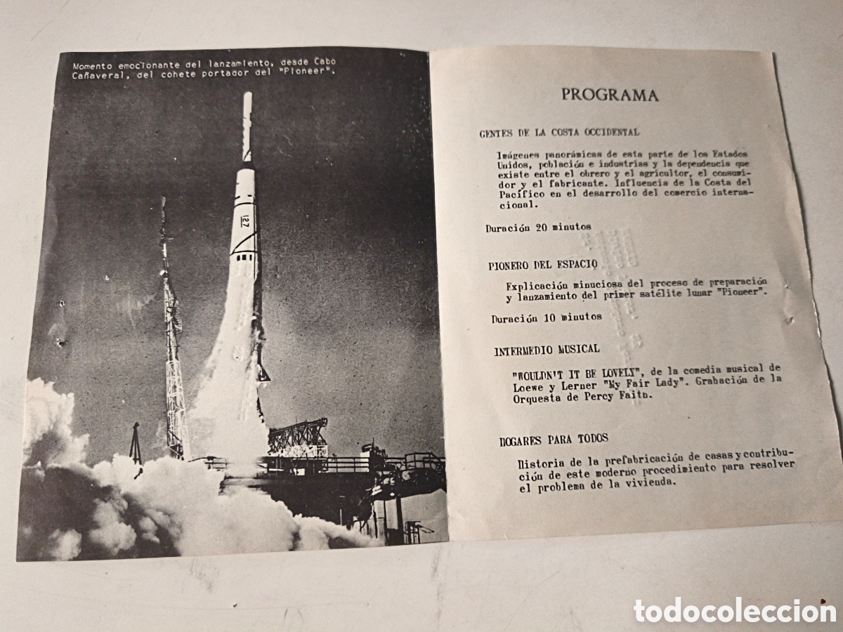 Documentos antiguos: Programa La Casa Americana. 1958 - Foto 3