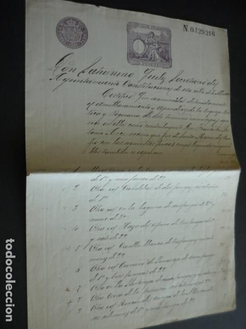 Documentos antiguos: LA ALBERCA SALAMANCA DOCUMENTO 1893 RELACION DE FINCAS