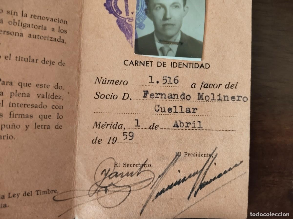Documentos antiguos: Carnet del Liceo de M&eacute;rida. A&ntilde;o 1959. - Foto 3