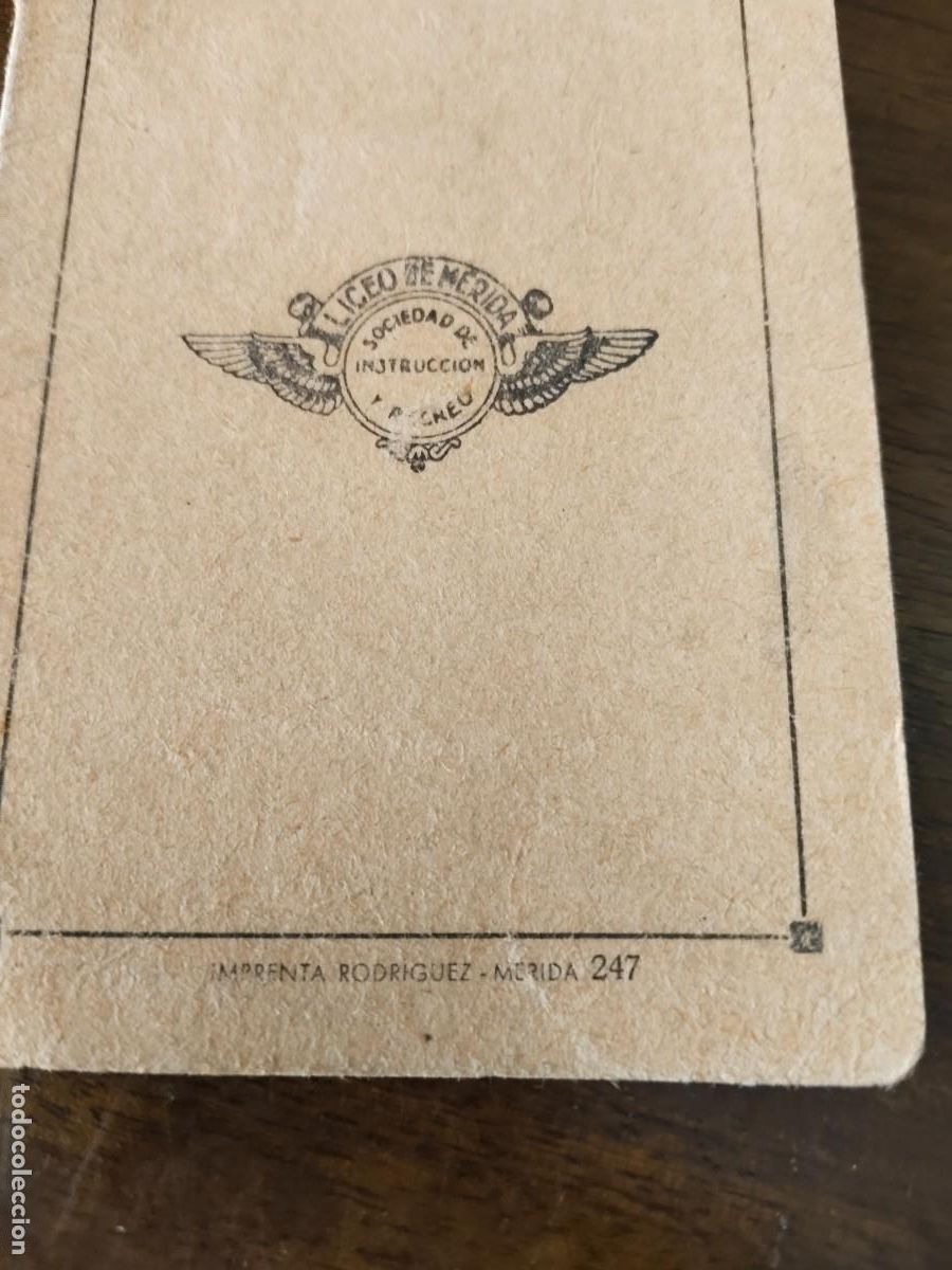 Documentos antiguos: Carnet del Liceo de M&eacute;rida. A&ntilde;o 1959. - Foto 5