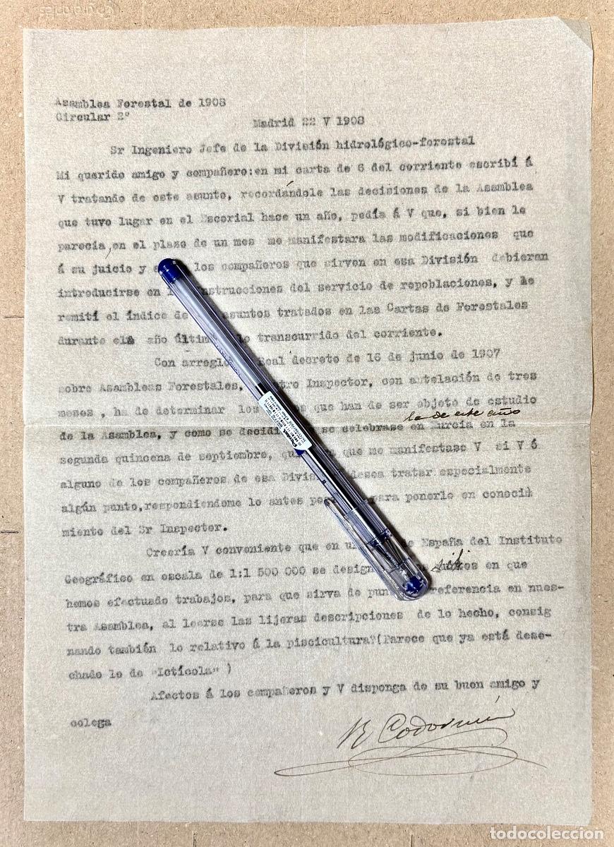 Documentos antiguos: RICARDO CODORNIU- MONTES- FORESTALES- CIRCULAR N&deg; 2 - 1908