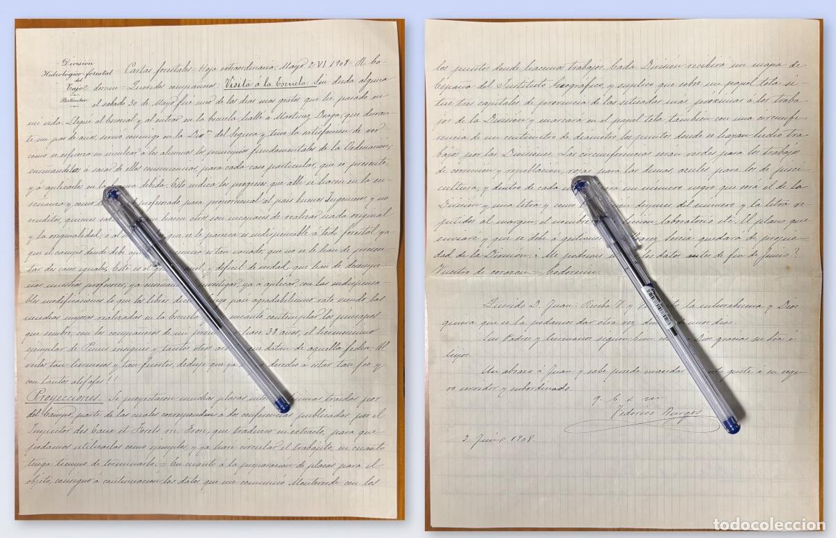 Documentos antiguos: MONTES- FORESTALES- CARTA CIRCULAR FEDERICO BURGOS- 1908