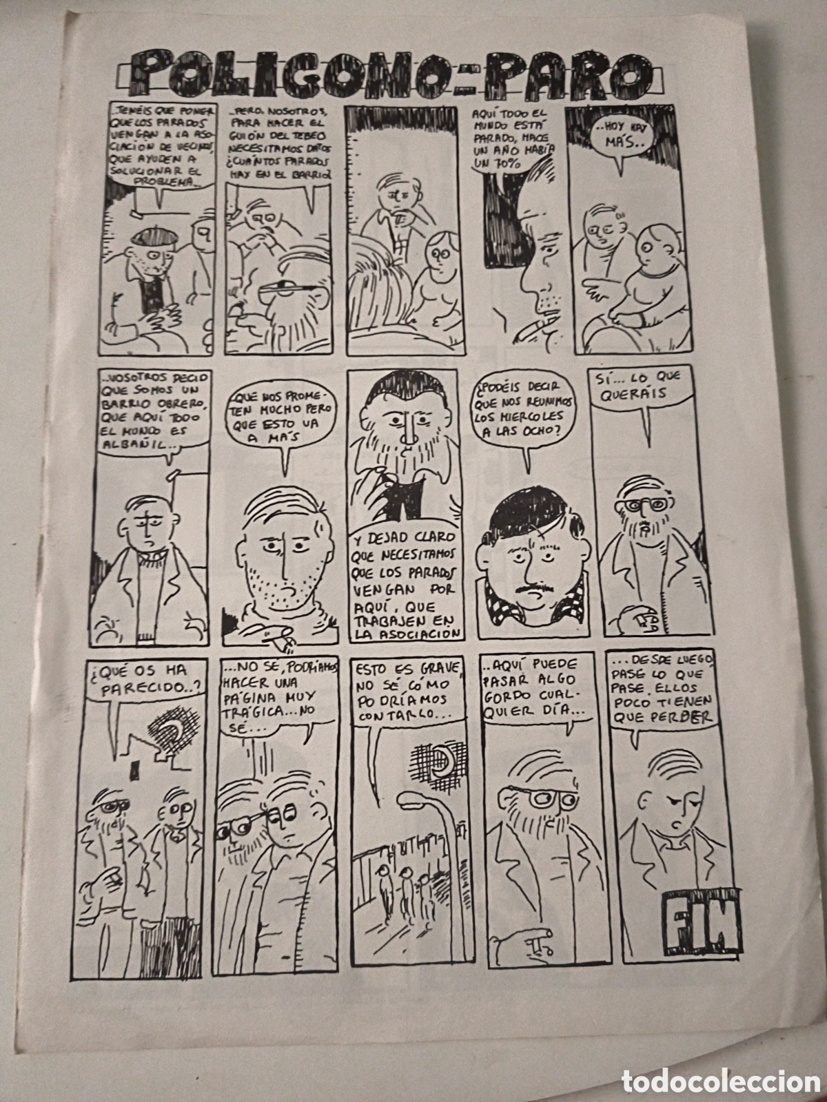 Old Documents: Panfleto politico; Poligono Paro. 1976.