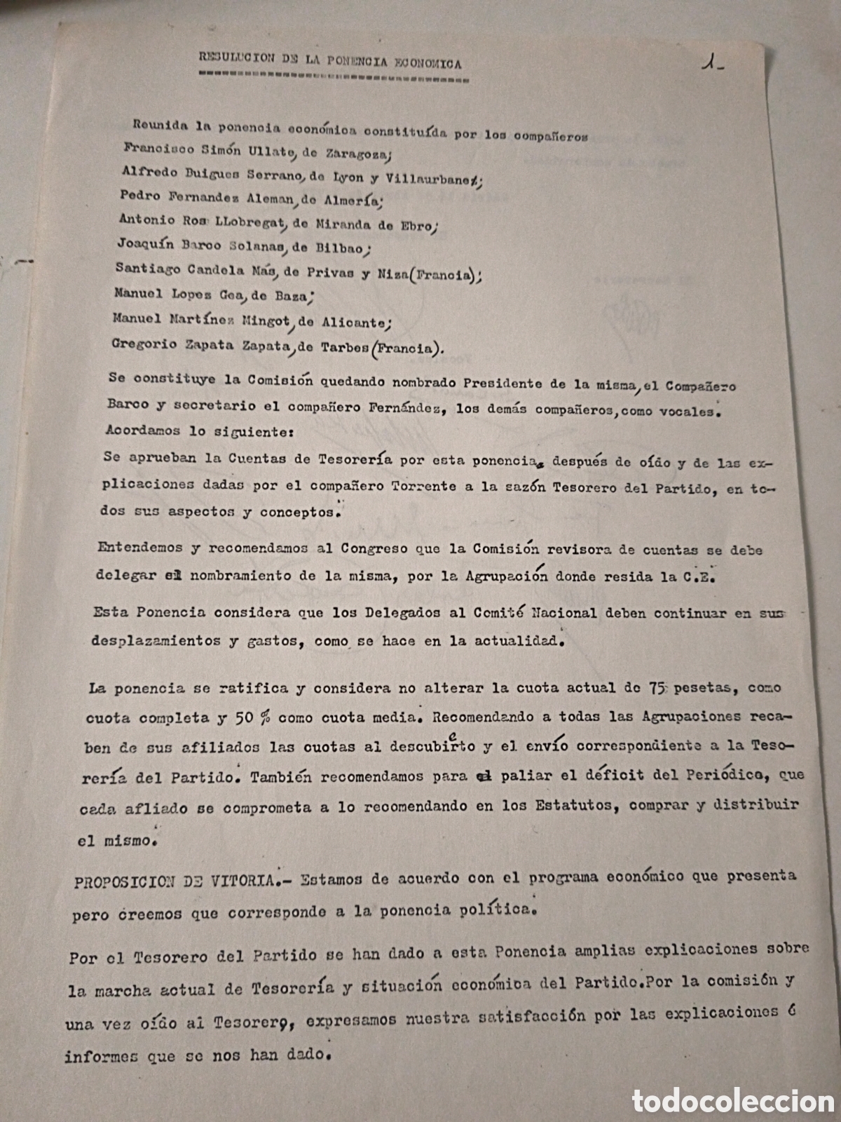 Old Documents: Documento Pol&iacute;tico: Resoluci&oacute;n de Ponencia Econ&oacute;mica. 1979. PSOE hist&oacute;rico