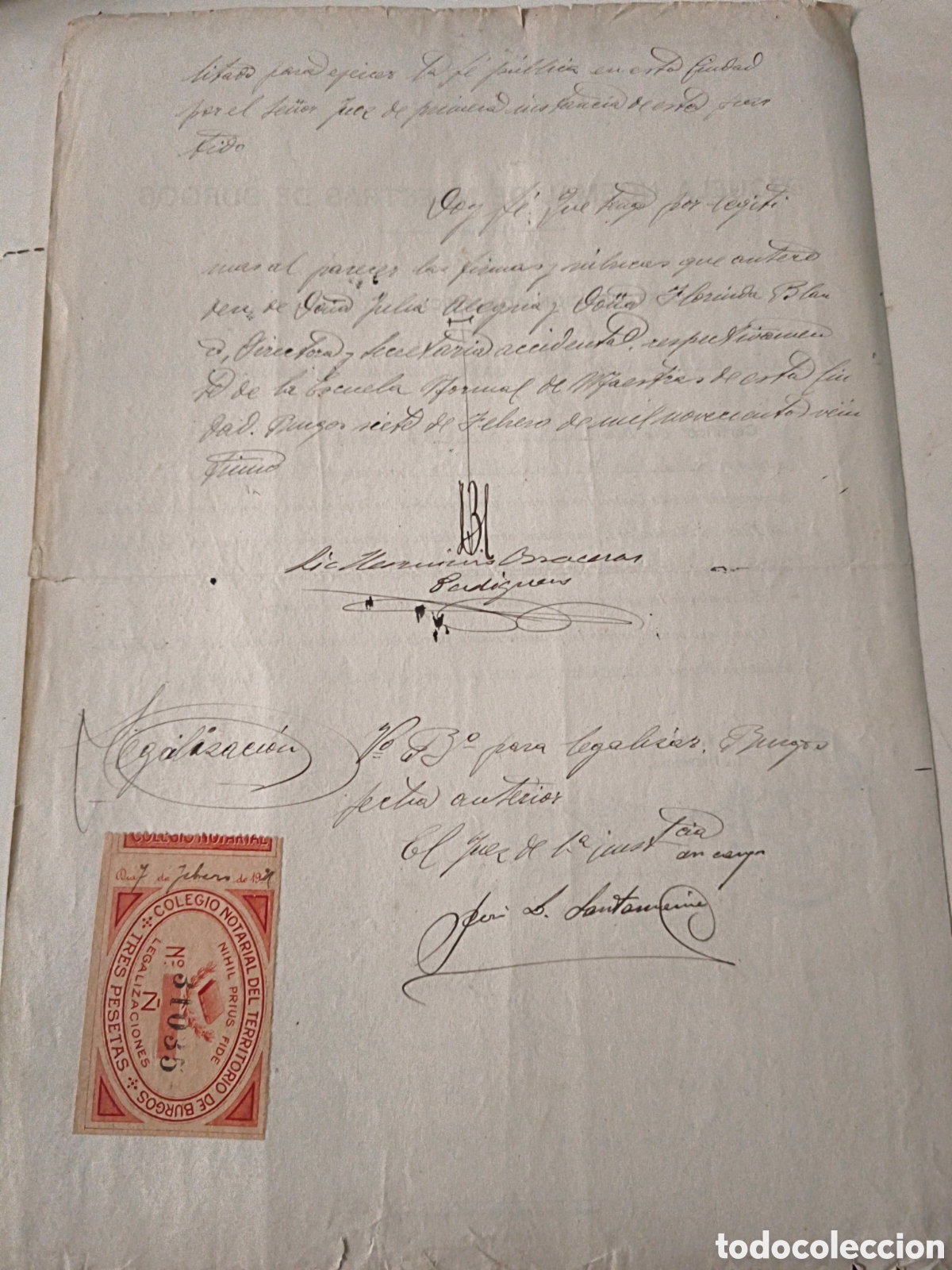 Documentos antiguos: Documento Escuela Normal de Maestras de Burgos 1920 - Foto 3