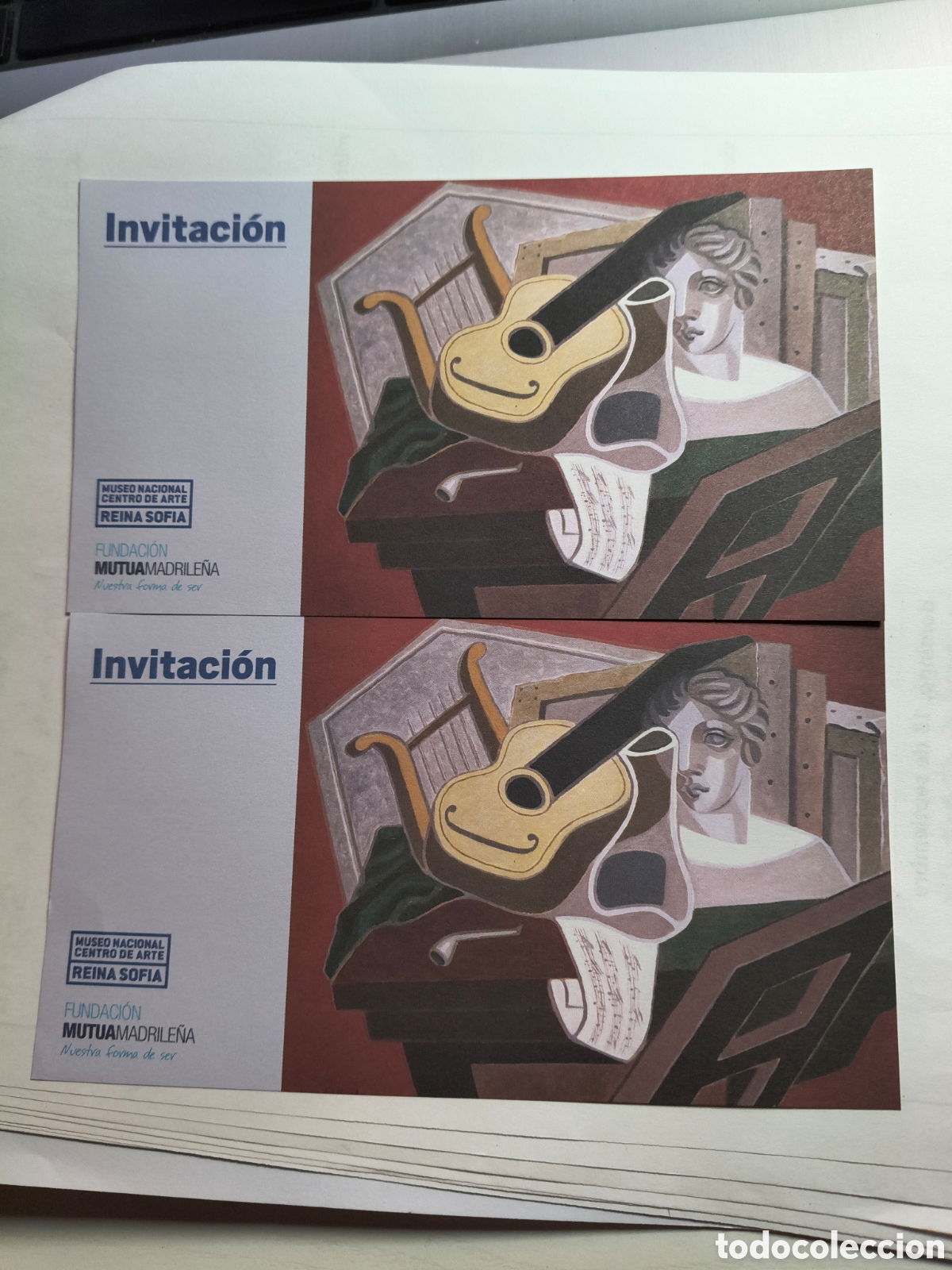 Documentos antiguos: Invitaci&oacute;n Museo Nac. Arte Reina Sofia