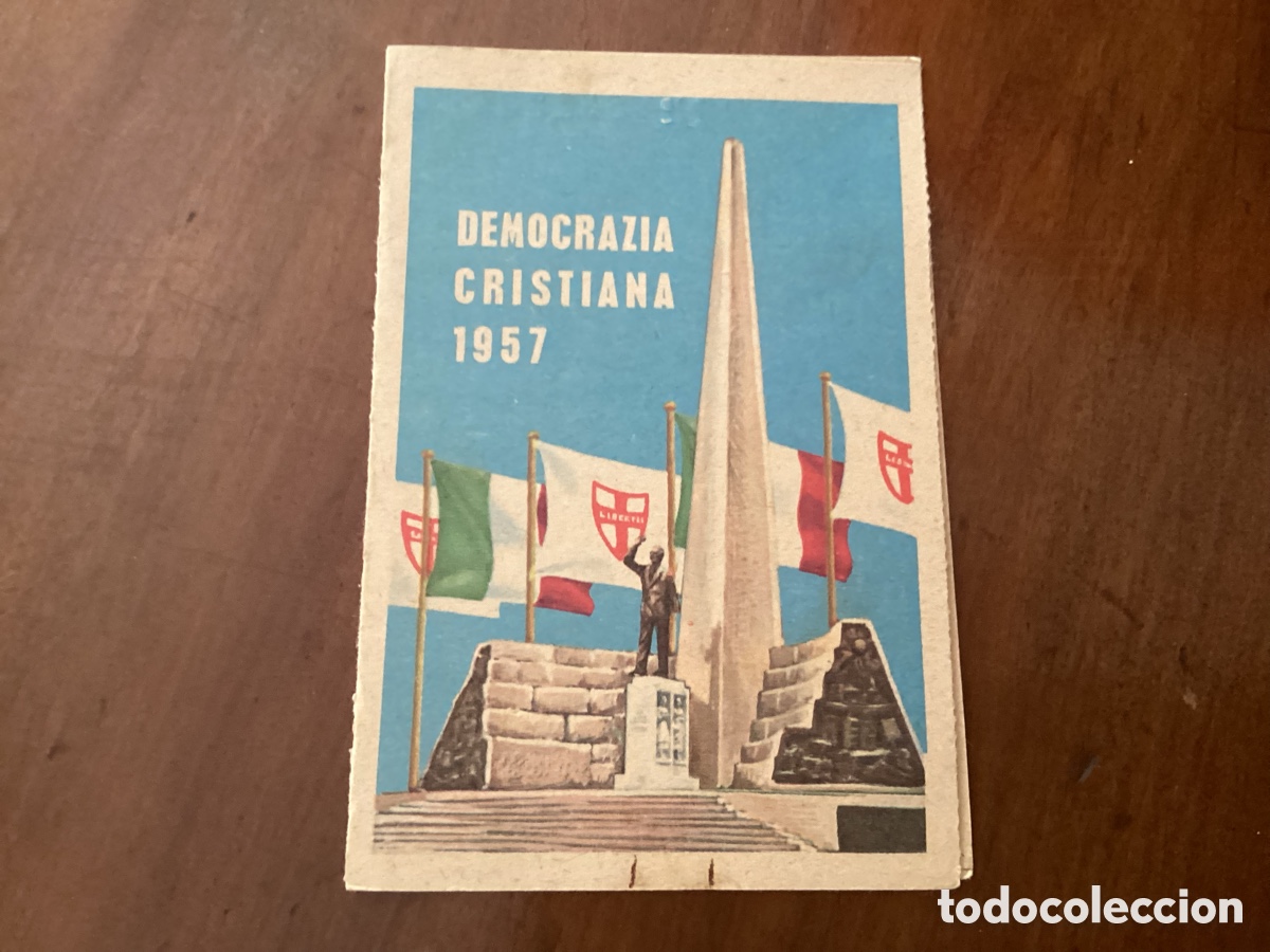 Documentos antiguos: RARA - Tessera Democrazia Cristiana 1957 -Montecatini Terme (Toscana).