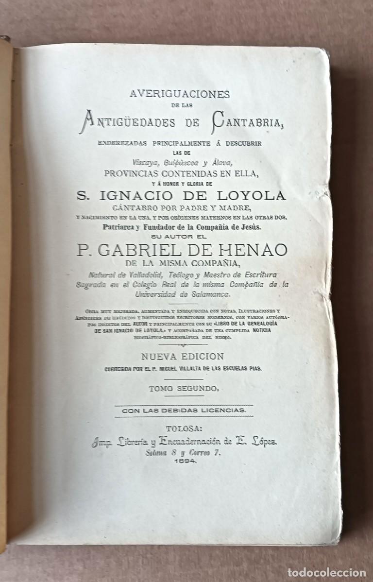 Documentos antiguos: Averiguaciones de las antig&uuml;edades de Cantabria - Las de Vizcaya, Guip&uacute;zcoa y Alava 1894