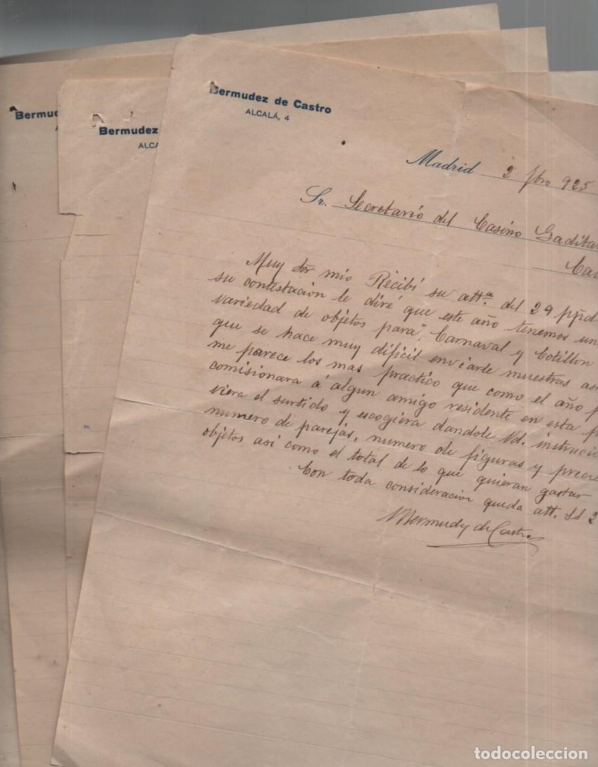 Documentos antiguos: 4 CARTAS PROPUESTA DE OFERTA DIRIGIDA AL CASINO GADIR (1925) DOCU-72