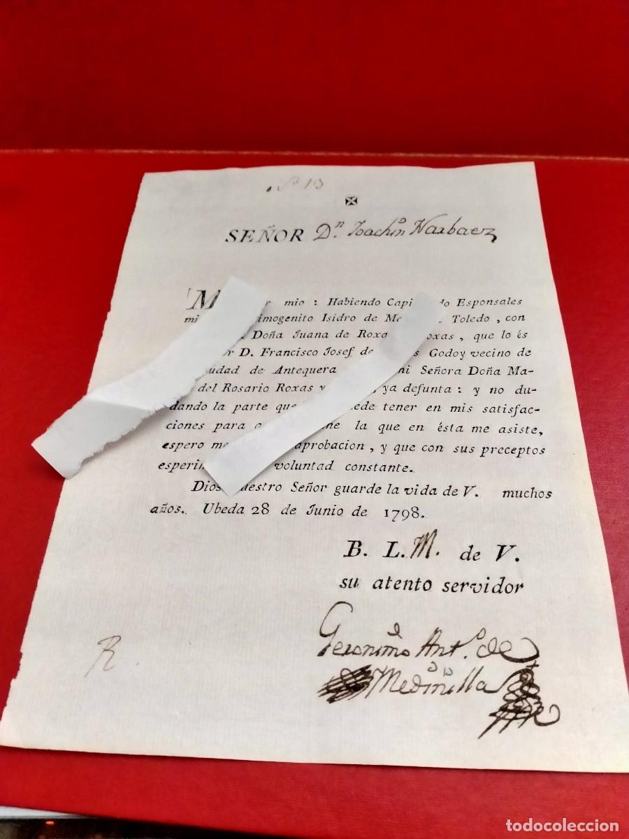 Documentos antiguos: documento de ubeda 1798