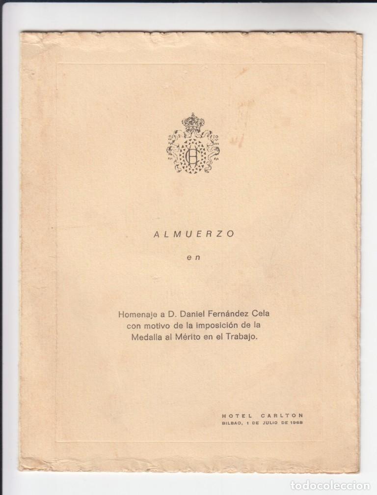 Documentos antiguos: Almuerzo en Homenaje a don Daniel Fern&aacute;ndez Cela Con motivo de la posici&oacute;n de la medalla al m&eacute;rito d