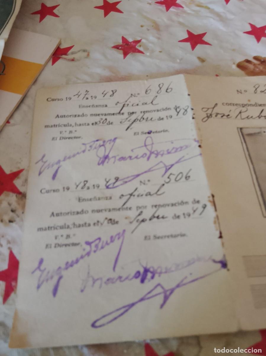 Documentos antiguos: Documento de la escuela profesional de comercio de Sevilla 1945/49 - Foto 3