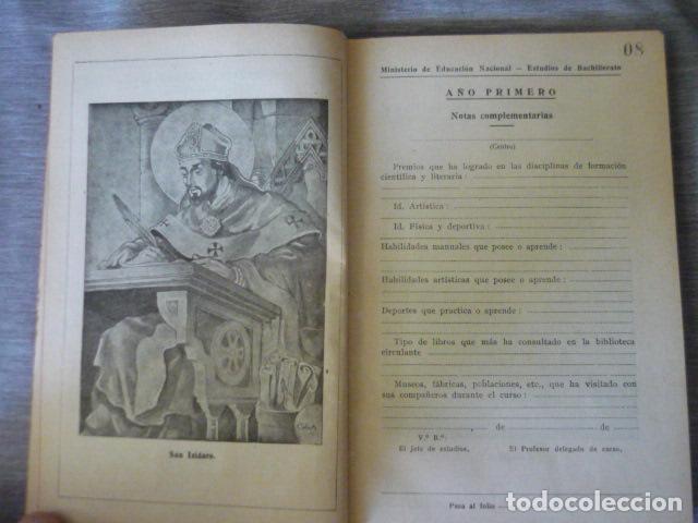 Documentos antiguos: LIBRO CALIFICACION ESCOLAR 1945 ENSE&Ntilde;ANZA MEDIA - Foto 5