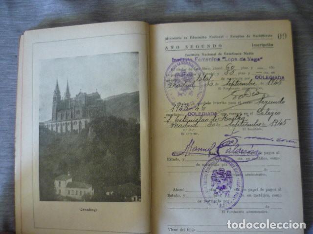 Documentos antiguos: LIBRO CALIFICACION ESCOLAR 1945 ENSE&Ntilde;ANZA MEDIA - Foto 6