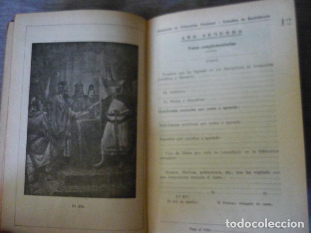 Documentos antiguos: LIBRO CALIFICACION ESCOLAR 1945 ENSE&Ntilde;ANZA MEDIA - Foto 7