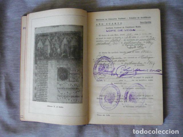Documentos antiguos: LIBRO CALIFICACION ESCOLAR 1945 ENSE&Ntilde;ANZA MEDIA - Foto 5