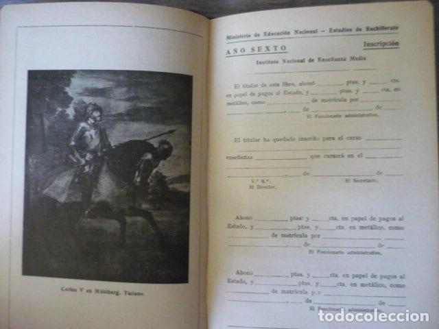 Documentos antiguos: LIBRO CALIFICACION ESCOLAR 1945 ENSE&Ntilde;ANZA MEDIA - Foto 6