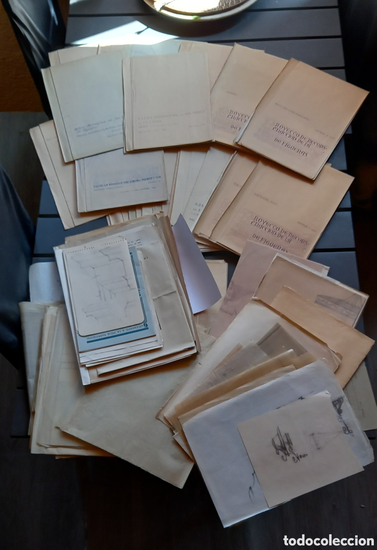 Documentos antiguos: RECONSTRUCCION DE LA IGLESIA PARROQUIAL DE SAN PEDRO, UNICO E INEDITO LOTE DE PLANOS , DIBUJOS , ETC