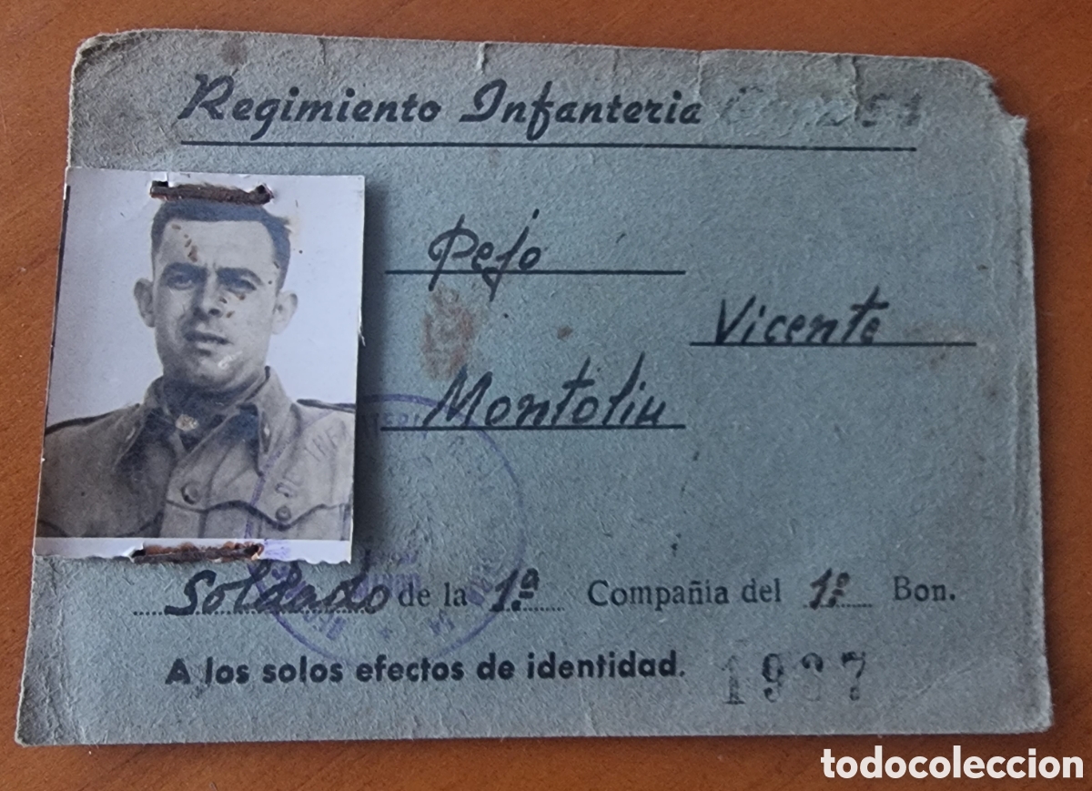 Documentos antiguos: Carnet Guerra Civil Rep&uacute;blica Espa&ntilde;ola original 1937 frente de Arag&oacute;n ved foto