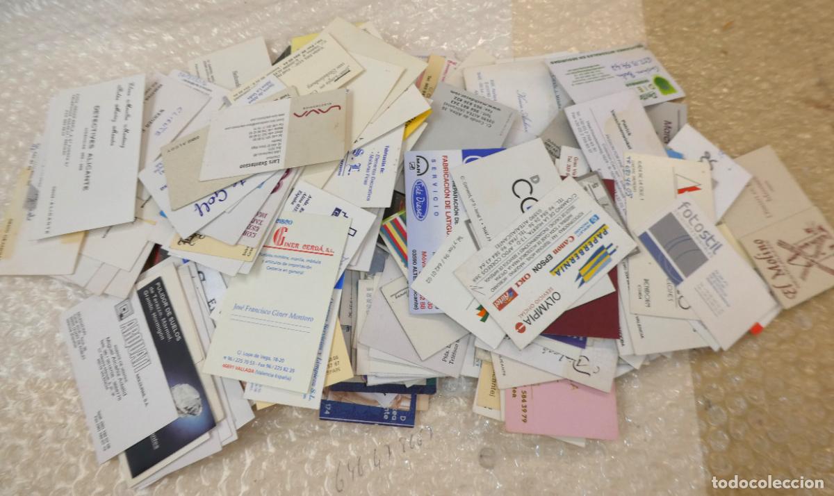 Documentos antiguos: Lote de 310 tarjetas comerciales de visita - Foto 2