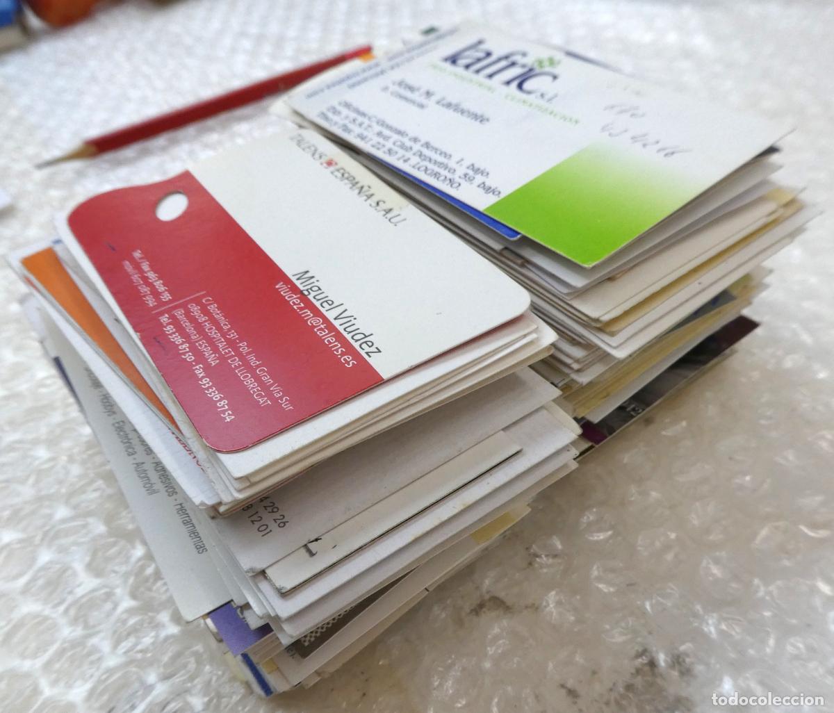 Documentos antiguos: Lote de 310 tarjetas comerciales de visita - Foto 3