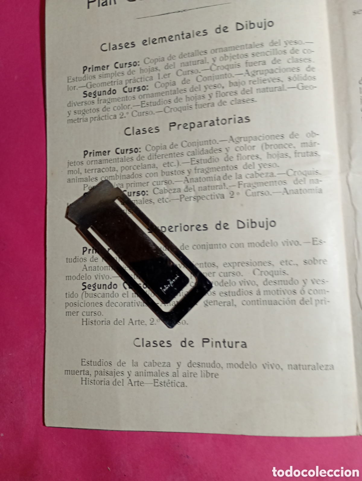 Documentos antiguos: circulo fomento de las bellas artes . barceloba 1924 plan general de estudios - Foto 3