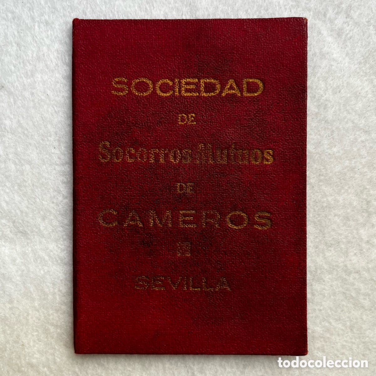 Documentos antiguos: CARNET SOCIEDAD DE SOCORROS MUTUOS DE CAMEROS / SEVILLA