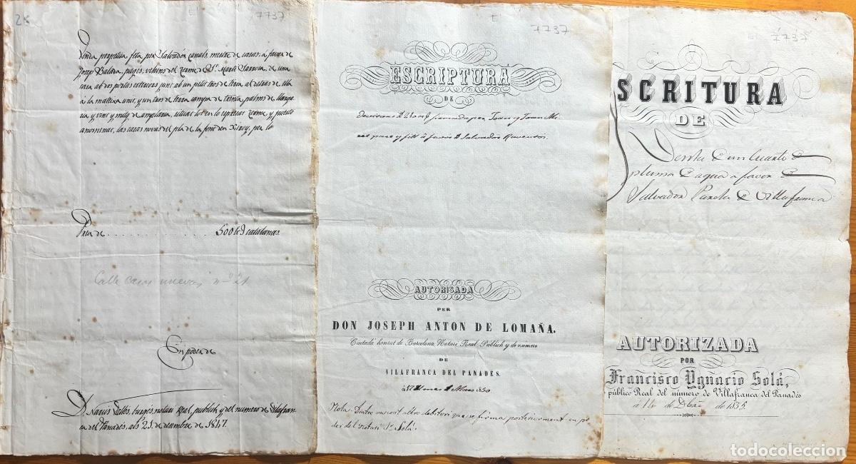 Documentos antiguos: VILAFRANCA PANADES- BARCELONA- TRES MANUSCRITOS- 1847- 1855