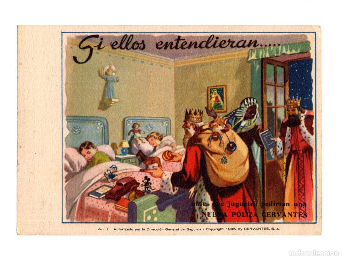 Documentos antiguos: PUBLICIDAD 1945 ASEGURADORA CERVANTES, S.A. SI ELLOS ENTENDIERAN.