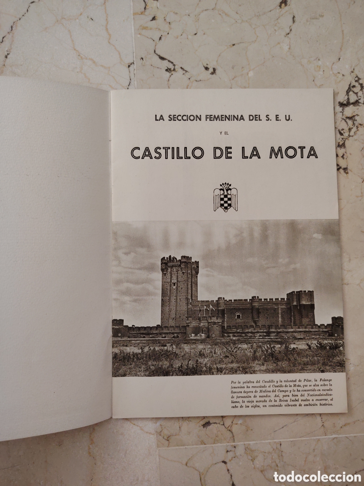 Documentos antiguos: LA SECCI&Oacute;N FEMENINA DEL S. E. U. EN EL CASTILLO DE LA MOTA - Foto 2