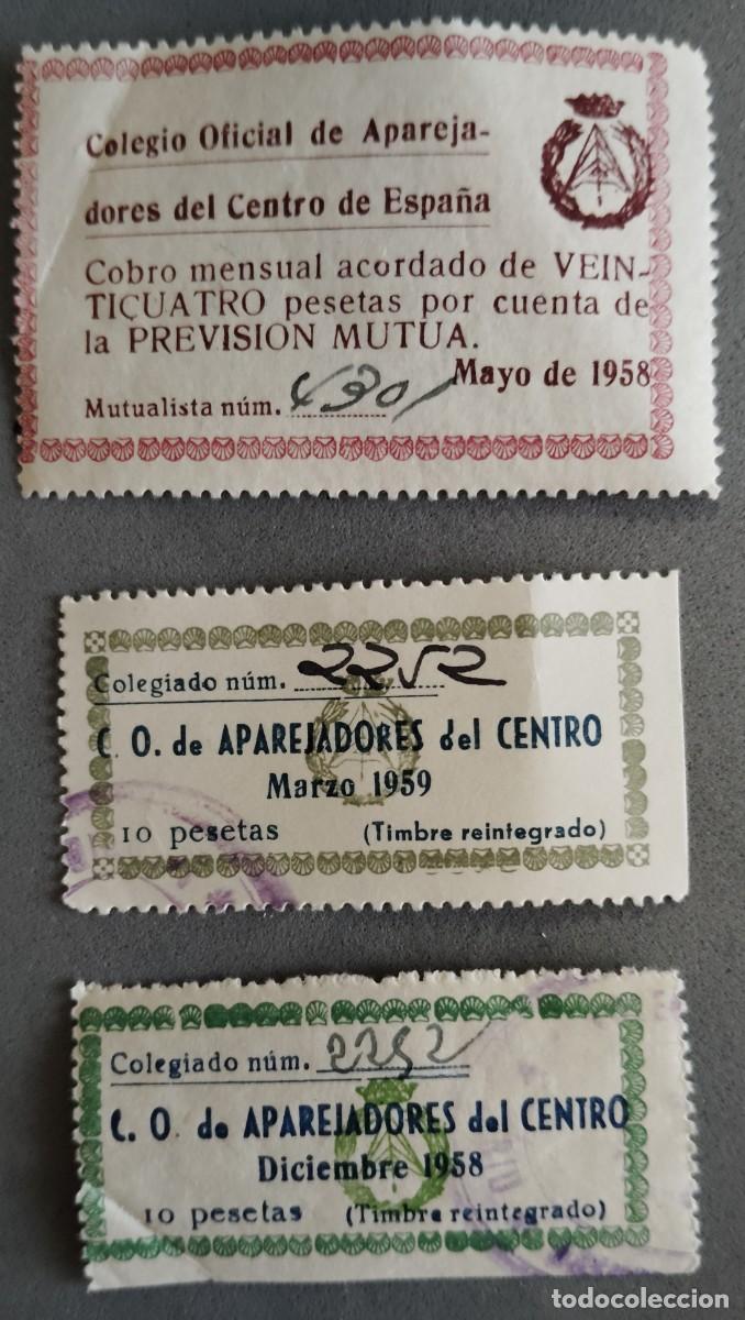 Documentos antiguos: TIMBRES..COLEGIO APAREJADORES 1958-59. . ENVIO INCLUIDO