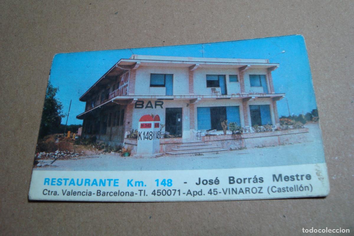 Documentos antiguos: ANTIGUA TARJETA RESTAURANTE KM 148. JOSE BORRAS MESTRE. VINAROZ CASTELLON A&Ntilde;OS 60,70?